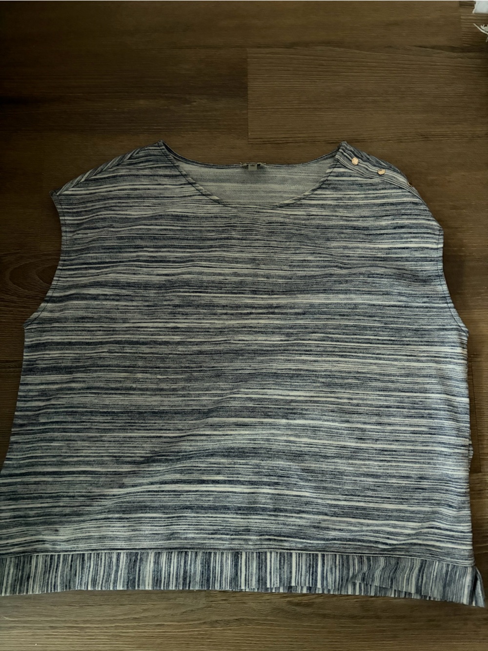 Anne Klein Gray and Blue Striped Kids Bottoms